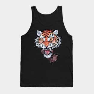 Angry Tiger head Tank Top